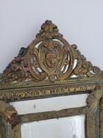 Tafelspiegel - Hout, spiegel - kapper, Antiek en Kunst