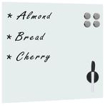 vidaXL Magneetbord voor aan de wand 50x50 cm glas, Verzenden, Nieuw in verpakking