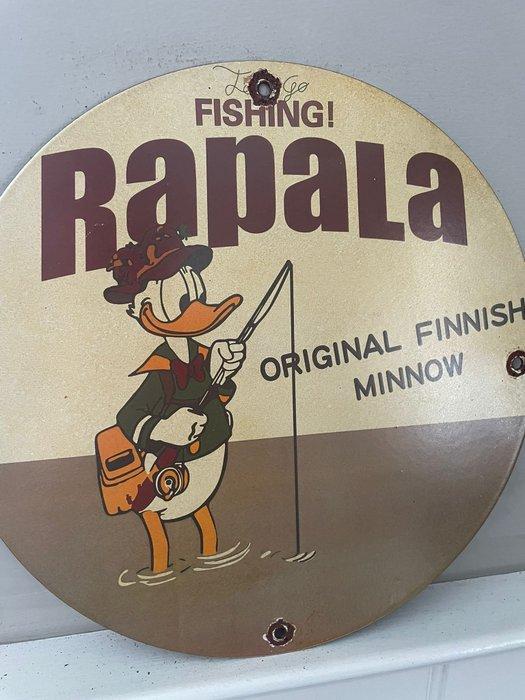 Rond metalen reclamebord met Donald Duck – vissen met, Collections, Disney