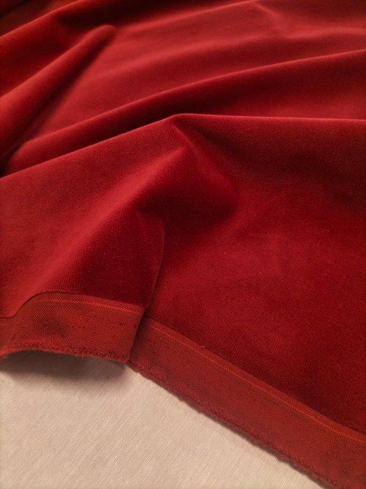 Prezioso velluto color rosso opaco - Textiel - 310 cm - 140, Antiek en Kunst, Curiosa en Brocante