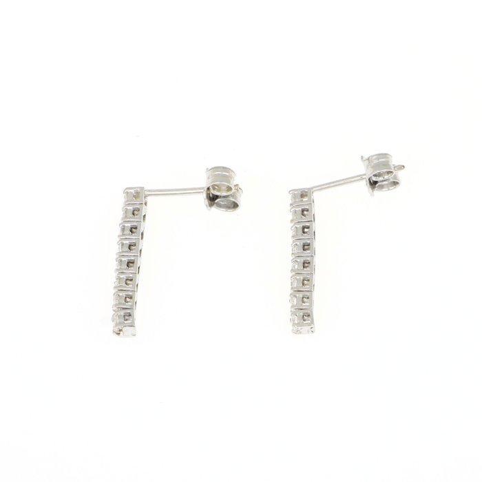 Zonder Minimumprijs - Oorbellen - 18 karaat Witgoud Diamant, Handtassen en Accessoires, Oorbellen