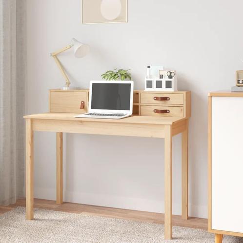 vidaXL Bureau 110x50x93 cm massief grenenhout, Huis en Inrichting, Bureaus, Nieuw, Verzenden