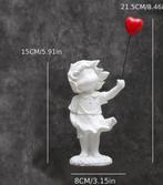 Beeldje - after Bansky bambina con palloncino - buik
