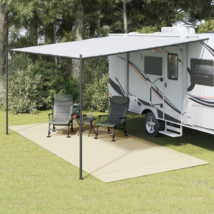 vidaXL Tenttapijt 5x2,5 m crèmekleurig, Caravans en Kamperen, Tentaccessoires, Nieuw, Verzenden