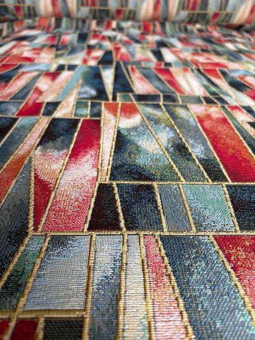 Gobelin Bekledingsstof Exclusief Design Geo 03 2024 -, Antiek en Kunst, Antiek | Tapijten, Tafelkleden en Textiel