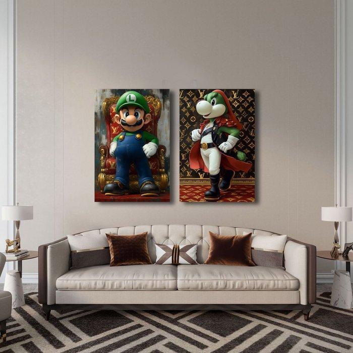 Canvas Fit - Alberto Ricardo - Yoshi y Luigi en el Palacio, Games en Spelcomputers, Spelcomputers | Overige Accessoires