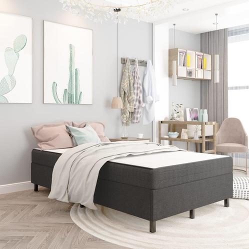 vidaXL Boxspringframe stof grijs 120x200 cm, Huis en Inrichting, Slaapkamer | Bedden, Nieuw, Verzenden