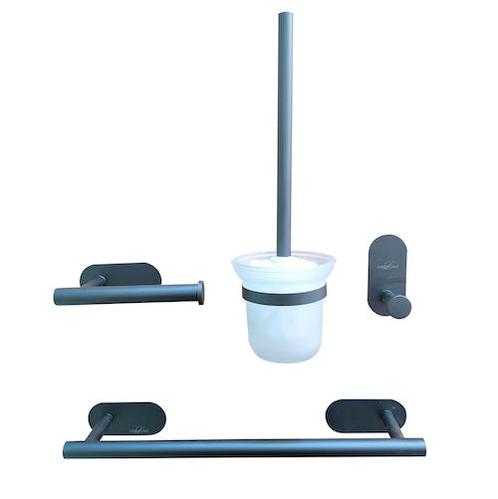 SALE - Justar - Mat zwart - Accessoire set -, Huis en Inrichting, Badkamer | Badkamermeubels, Nieuw, Ophalen of Verzenden