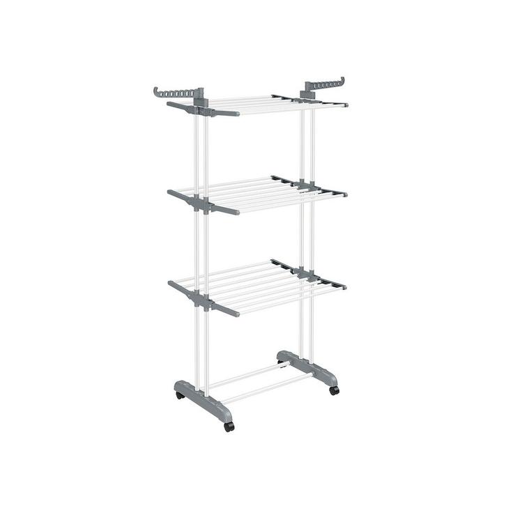 Wit Kledingrek met Wielen - Songmics Standdroger - Tweede..., Kleding | Dames, Kledingrekken, Met wielen, Nieuw, Verzenden