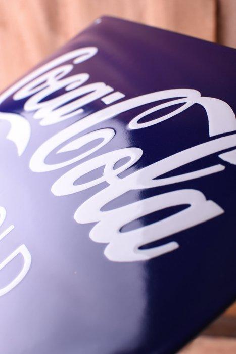 COCA COLA; ICE COLD; enamel; beautiful shine and depth; high, Antiek en Kunst, Antiek | Wandborden en Tegels