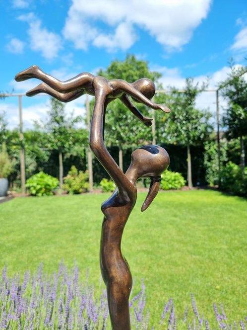 sculptuur, Moeder met kind - 60 cm - Brons, Antiek en Kunst, Kunst | Designobjecten