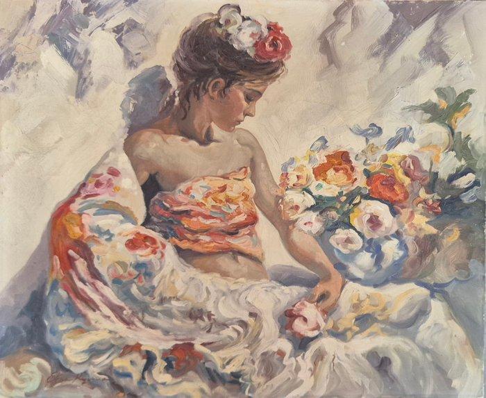 Spaanse school (XX) - Belleza de luz y flores, Antiek en Kunst, Kunst | Schilderijen | Klassiek