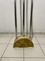 Kapstok - Metaal, Travertijn - basis van travertijn en drie