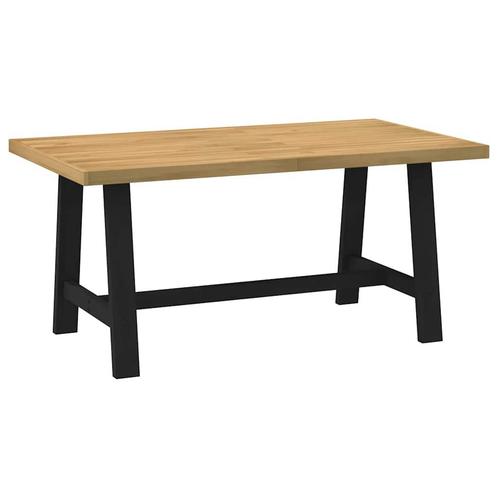 vidaXL Eettafel NOAIN A-vormige poten 160x90x75 cm massief, Huis en Inrichting, Tafels | Eettafels, Nieuw, Verzenden