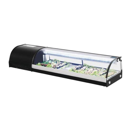 Sushivitrine | Zwart | 60L | 0°C/+6°C | Statisch | 5x 1/3, Zakelijke goederen, Horeca | Keukenapparatuur, Nieuw in verpakking