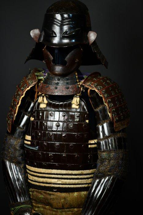 Armure complète de samouraï Yoroi - Cuivre, Soie, fer -, Antiek en Kunst, Antiek | Overige Antiek