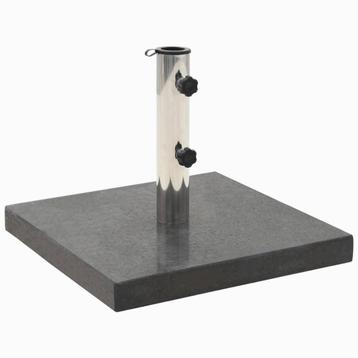 vidaXL Socle de parasol Granite 28,5 kg Carré Noir disponible aux enchères