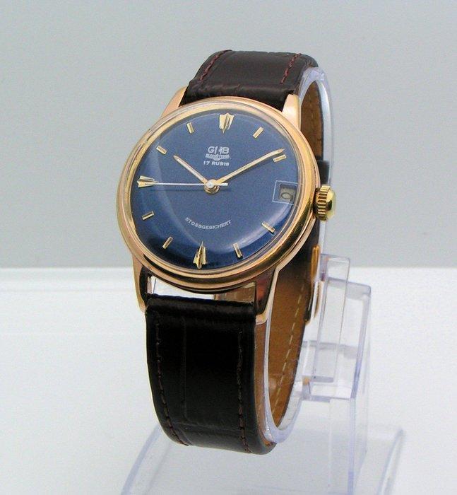 GUB Glashütte - Stossgesichert - cal. 69.1 - Zonder, Handtassen en Accessoires, Horloges | Heren
