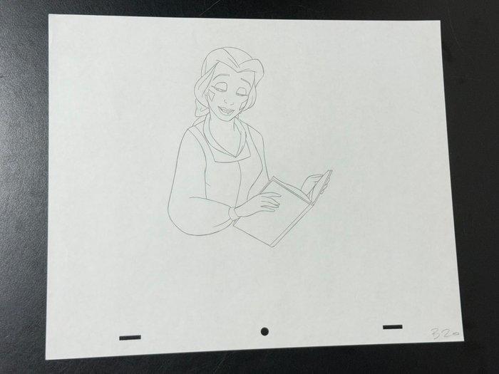 Walt Disney Oorspronkelijke animatie tekening van Belle -, Verzamelen, Disney