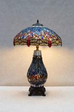 Lamp - Tiffany style - dragonfly - Messing, Glas