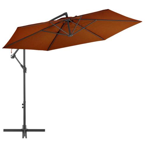 vidaXL Parasol de jardin en porte-Ã -faux avec mÃ¢t en, Tuin en Terras, Parasols, Verzenden