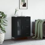 vidaXL Dressoir 69,5x34x90 cm bewerkt hout zwart, Huis en Inrichting, Verzenden, Nieuw