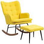 Schommelstoel - Relax&amp;Comfort - Voetenbank - Beige, Overige kleuren, Nieuw, Ophalen of Verzenden, Modern