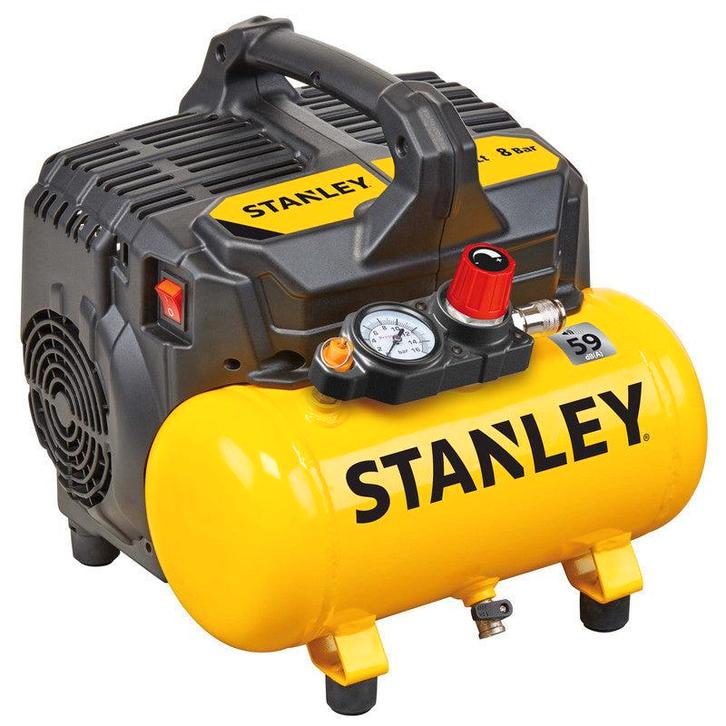 2dekans | STANLEY Silent Compressor DST 100/8/6 - Olievrij, Doe-het-zelf en Bouw, Compressors, Ophalen of Verzenden