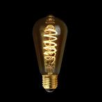 Filament LED Lamp Edison Curl Gold Ø64mm E27 3.8W, Maison & Meubles, Verzenden