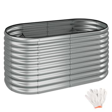 tectake Hoge plantenbak Flormma, 804l, verzinkt, 160x80x80cm, Tuin en Terras, Verzenden, Nieuw