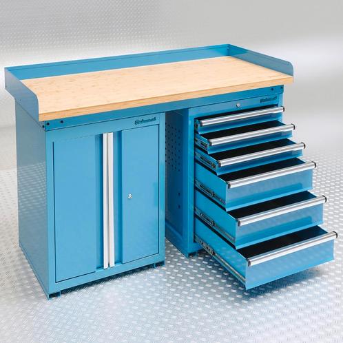 Datona Werkbank PRO 150 cm met ladenkast en, Doe-het-zelf en Bouw, Werkbanken, Ophalen of Verzenden