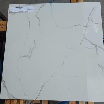 SALE - Carrara Glossy, 60 x 60 cm, 12m2 -  Keramische tegel beschikbaar voor biedingen