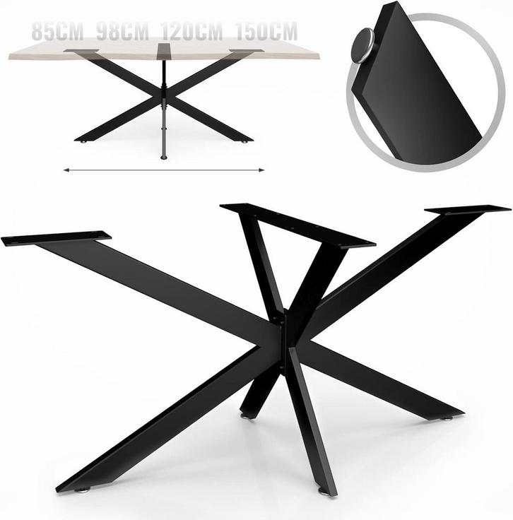 Tafelpoten - Tafelonderstel - Metaal - X-Design - 120x68x70, Huis en Inrichting, Tafelonderdelen, Nieuw, Verzenden