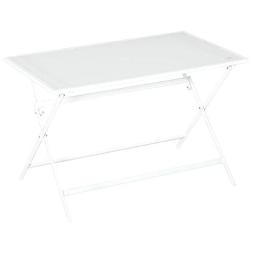 TRUUSK Tuintafel Metaal Glas 110 Cm X 70 Cm X 70 Cm, Tuin en Terras, Tuintafels, Verzenden