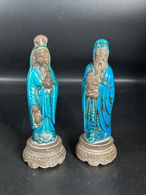 Beeldje, statuettes Chinoises représentant un couple de, Antiek en Kunst, Antiek | Glaswerk en Kristal