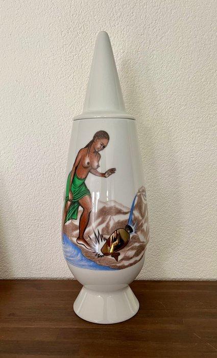 Alessi - Alessandro Mendini, Chéri Samba - Vaas - 100%, Antiek en Kunst, Antiek | Glaswerk en Kristal