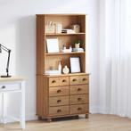 vidaXL Hutch met lade Honingbruin 91 x 40 x 184 cm Massief, Huis en Inrichting, Verzenden, Nieuw