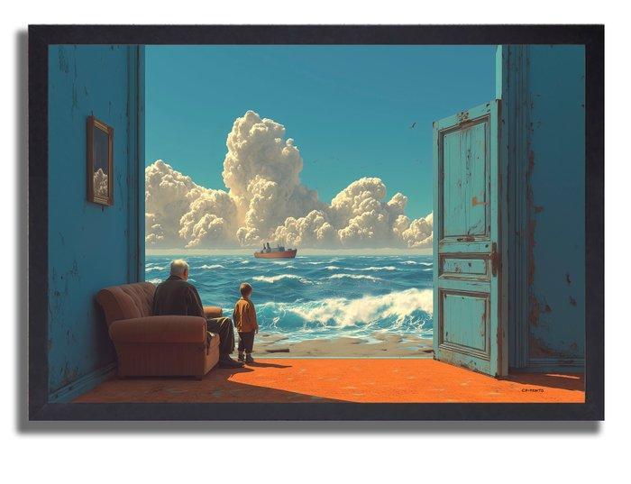 Laurent Chimento (XX-XXI) - Locéan derrière les murs, Antiek en Kunst, Kunst | Designobjecten