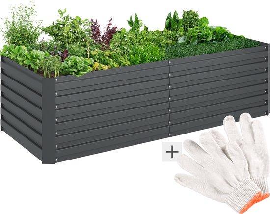 2dekans | tectake® Verhoogde Plantenbak Blomma - Bloembakken, Tuin en Terras, Bloempotten, Ophalen of Verzenden