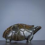 sculptuur, Grote schildpad - 190 mm - Serpentine stone