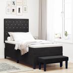 vidaXL Boxspring Bed met Matras & Bank Zwart 90x200 cm, Huis en Inrichting, Verzenden, Nieuw