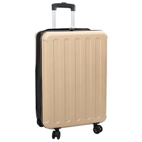 vidaXL Vouwbare koffer Hard Shell 24 Champagne 43x27x66 cm, Handtassen en Accessoires, Koffers, Nieuw, Verzenden