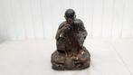 Sculpture - Moine fumeur - 34cm - 10 kg - Bronze, Antiquités & Art, Curiosités & Brocante