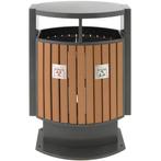 Afvalscheidingsstation | Kunststof/Staal | Grijs/Houtlook |, Articles professionnels, Verzenden