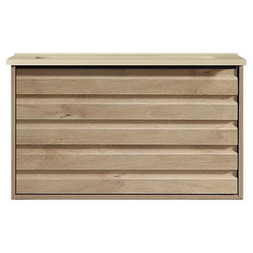 Meubelset Differnz Elin 60 cm Eiken/Taupe, Doe-het-zelf en Bouw, Sanitair, Bad, Nieuw, Ophalen of Verzenden