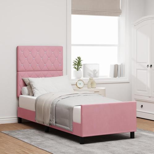 vidaXL Bed Frame Roze 80x200 cm Velvet, Huis en Inrichting, Slaapkamer | Bedden, Nieuw, Verzenden