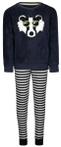 HEMA Kinder Pyjama Fleece/katoen Wasbeer Donkerblauw