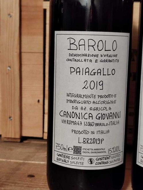 2019, 2020 & 2021 Giovanni Canonica Paiagallo - Barolo - 3, Verzamelen, Wijnen