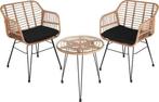 2dekans | tectake® - outdoor wicker zitgroep, meubel voor 2, Tuin en Terras, Ophalen of Verzenden, Nieuw