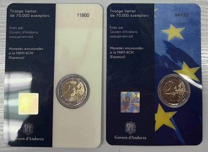 Andorra. 2 Euro 2022 Accord Monétaire + Charlemagne (2, Postzegels en Munten, Munten | Europa | Euromunten